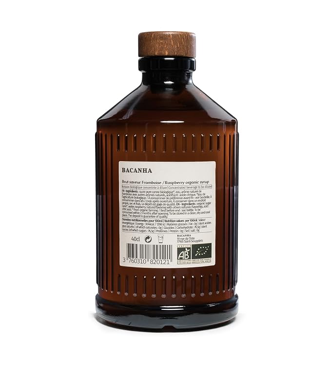 Bacanha - Raspberry Organic Syrup Syrup - 400ml / 13.52oz Glass Bottle - Image 3