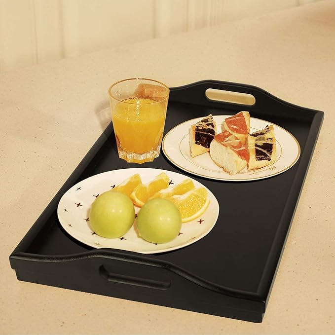 Bed Tray Table with Folding Legs Wooden Serving Breakfast in Bed or Use As a, Platter, TV Table Laptop Computer Tray Snack Tray Large Size