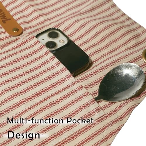Professional Unisex Chef Apron – Cross-Back, Large Pockets, Water-Resistant Cotton Canvas - Image 4
