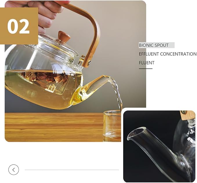Glass Tea Pot Teapot for Stovetop Safe, Clear Teapot, Glass Tea Pot, Glass Tea Kettle, Glass Pot
