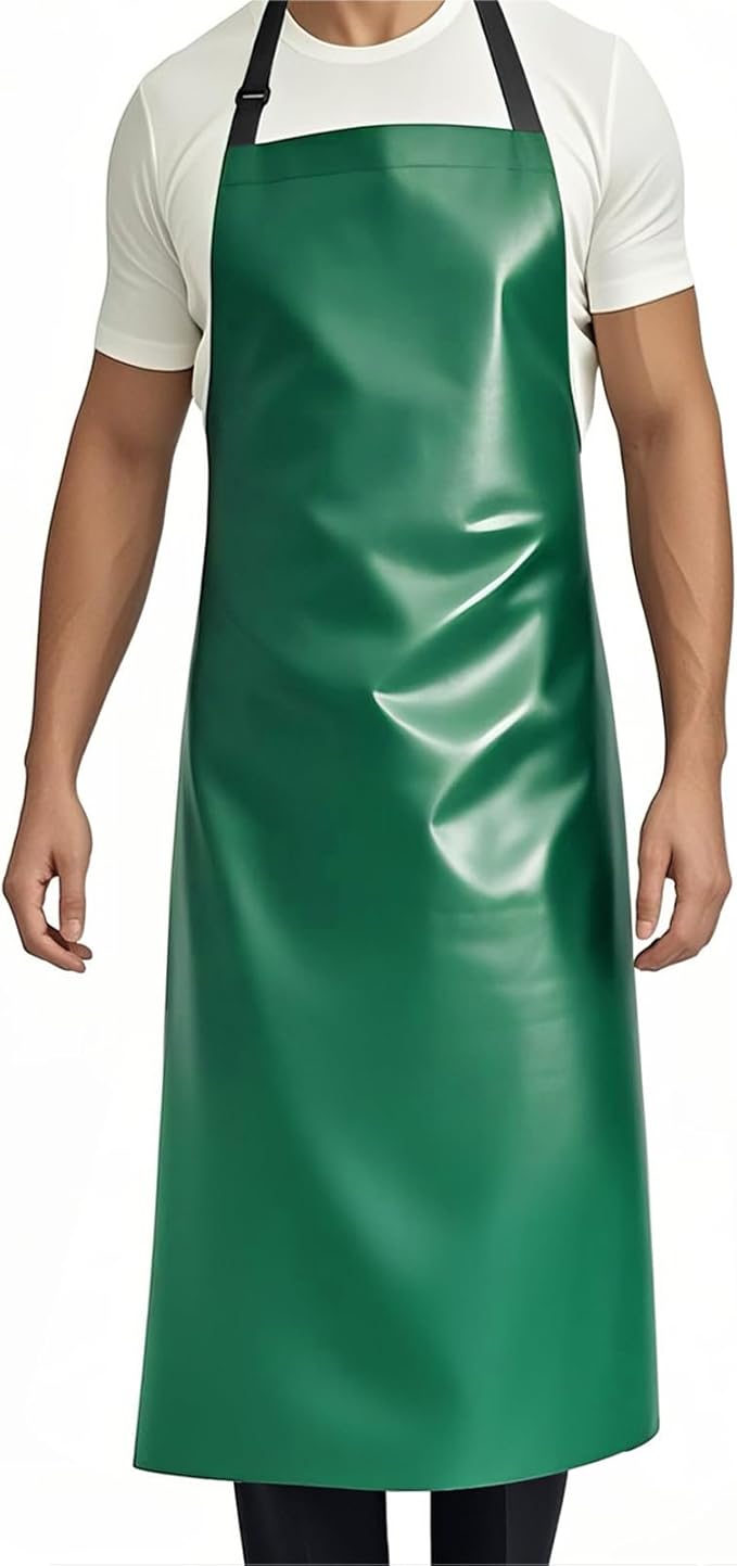 GoldPig Heavy-Duty Waterproof Apron, Chemical Resistant Rubber Vinyl for Industrial, Lab, Kitchen, Butcher & Grilling (40")