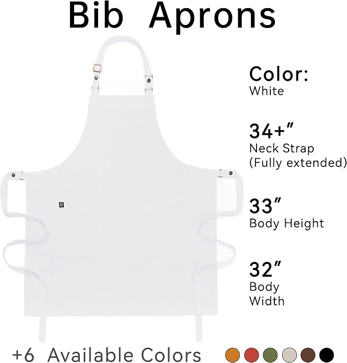 Chef Men Canvas Waterproof Apron Pocket 4251GB | Polyester Cotton Canvas Apron for BBQ Grilling Kitchen Cooking, Adjustable Neck, Durable & Comfortable - Image 6