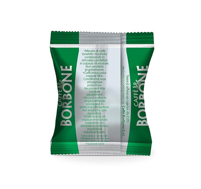 Caffè Borbone Green Blend Decaffeinated Nespresso Compatible Espresso Coffee Pods, 100 Count Espresso Pods