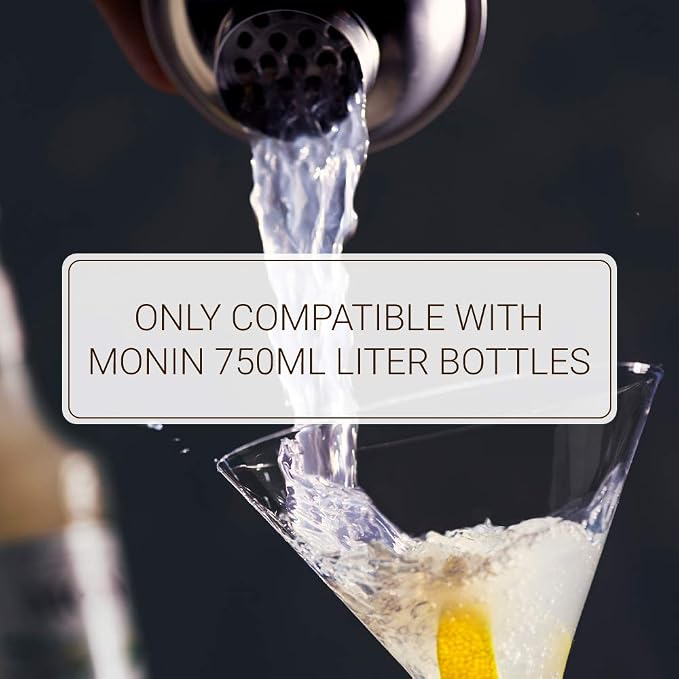 Monin - Syrup Pump, Exclusively for 750ml (25.4 fl oz) Glass Bottles | Mess-Free Dispensing + Tip Cover Included (White) - Image 3
