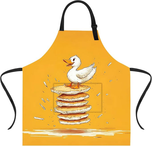 Funny Cat Apron with 2 Pockets Waterproof for Men Women Kitchen Garden Decor by THISFIND