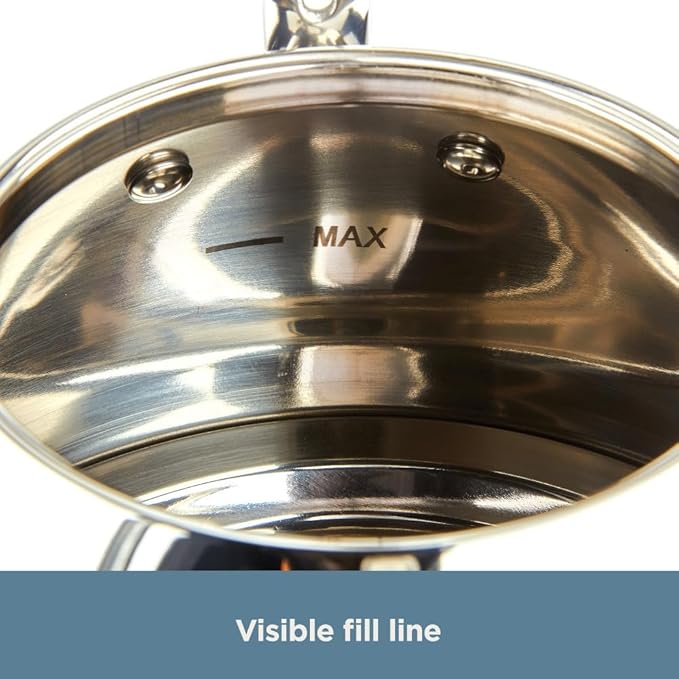All-Clad Specialty Stainless Steel Tea Kettle 2 Quart Induction Pots and Pans, Cookware Silver