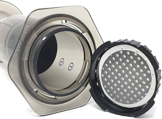 ACKLLR 4 Pack Premium Reusable Coffee Filters Compatible with AeroPress Go coffee press, Old/New Aerobie Coffee Makers, 2 Types Washable Stainless Steel Metal Mesh Fine Micro-Filters, Silver