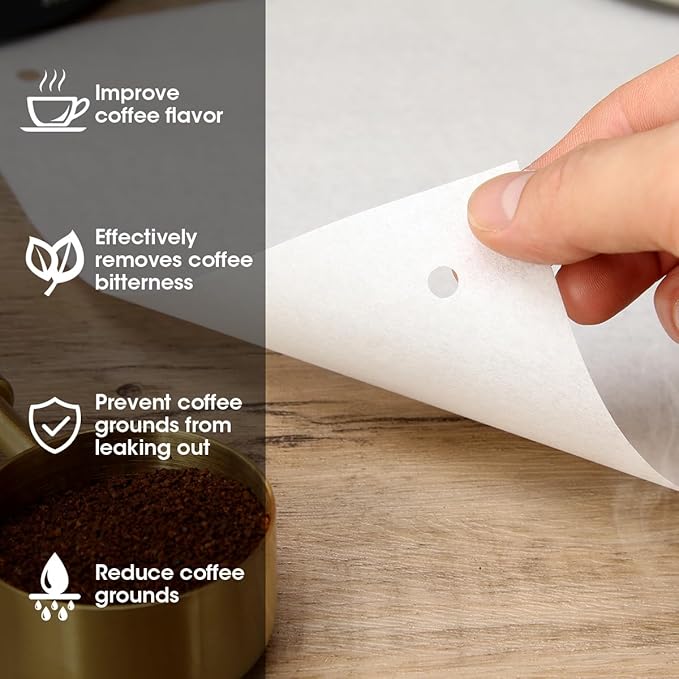 Aieve Percolator Coffee Filters, Wrap Around Coffee Filters for Percolator Coffee Pot Electric,9 x 9 Inch (160 Count)