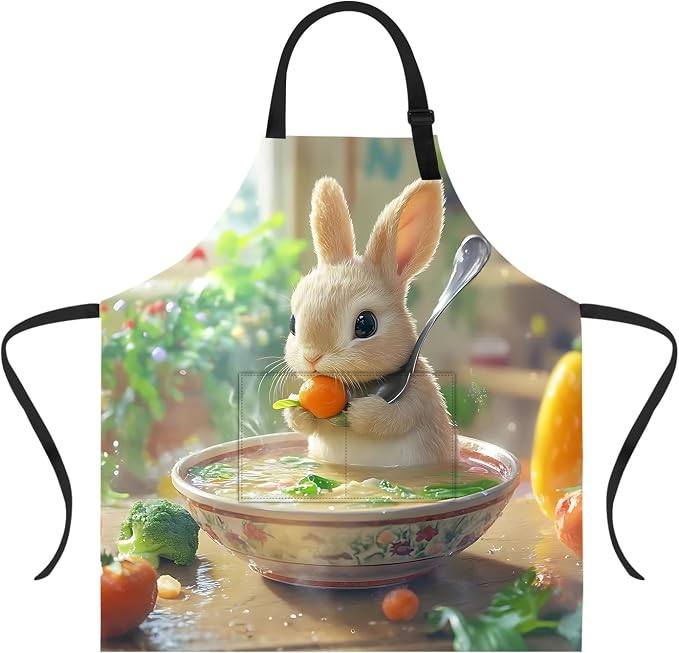 Funny Cat Apron with 2 Pockets Waterproof for Men Women Kitchen Garden Decor by THISFIND