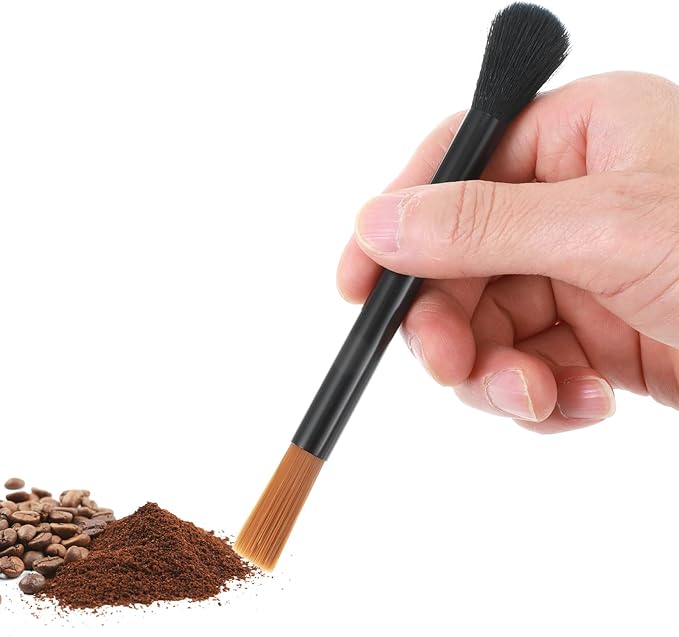 Ymapinc 2Pcs Coffee Grinder Cleaner Brush - Dual Head Coffee Machine Grinder Cleaning & Dusting Brush, Barista Tools for Espresso Home Kitchen Use