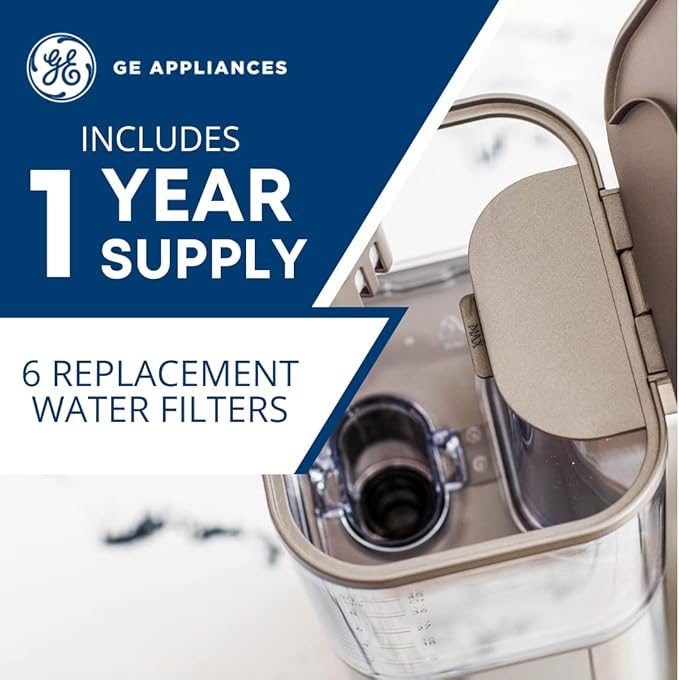 GE Appliances Replacement Carbon Coffee Filter Cartridges, 6-Pack, UNIV1CFLTR6PK, Genuine OEM Accessory for GE Appliances Coffee Makers