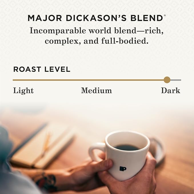 Peet's Coffee, Dark Roast Keurig K-Cup Pods, 100% Arabica Coffee - Major Dickason's Blend 48 Count (1 Box of 48 Pods)