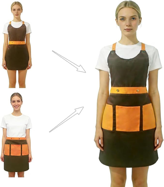 Server Aprons For Women Men With 3 Pockets, 2pc Set, Waterproof Apron For Kitchen Cooking Waitress Gardening Art Work by Unknown