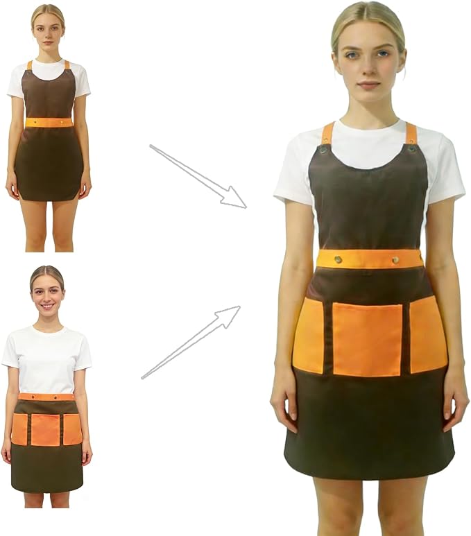 Server Aprons For Women Men With 3 Pockets, 2pc Set, Waterproof Apron For Kitchen Cooking Waitress Gardening Art Work by Unknown