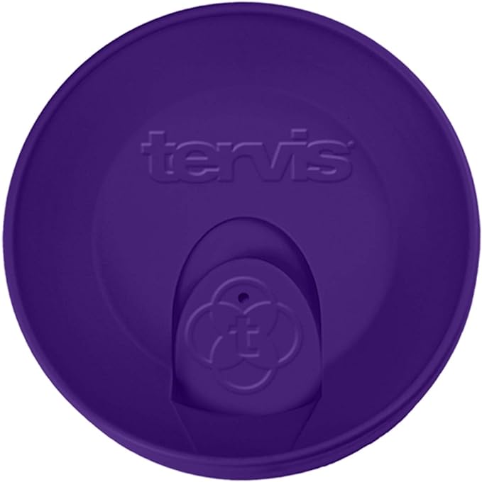 Tervis Travel Lid Made in USA Double Walled Insulated Tumbler Travel Cup Keeps Drinks Cold & Hot, Fits 24oz - 16oz Mug, Royal Purple