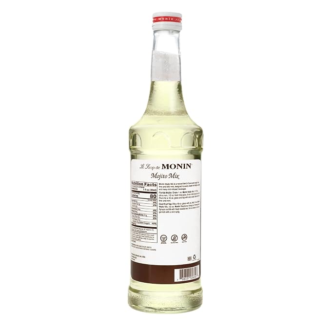 Monin - Mojito Mix Syrup, Sweet Herbal Mint Flavor, Great for Frozen Cocktails, Mocktails, & Delicious Desserts, Gluten-Free, Vegan, Non-GMO (750 ml) - Image 3