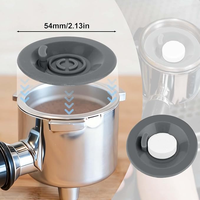 2pcs Espresso Cleaning Discs & 12pcs Cleaning Tablets Compatible with Ninja Luxe Coffee Machine, Silicone 54mm/2.13in Espresso Backflush Disc Tablets - Image 2