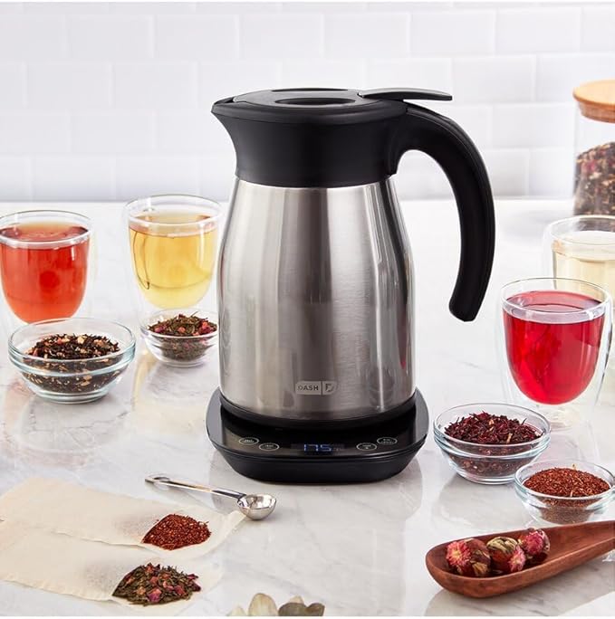 Dash Insulated Electric Kettle, Cordless Hot Water Kettle - Stainless Steel, 57oz/1.7L