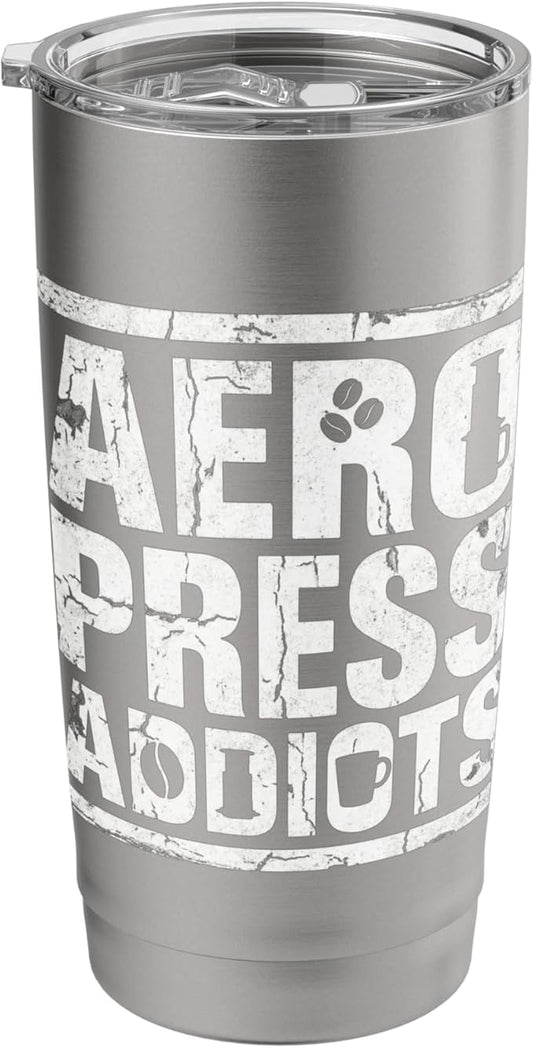 Bold AeroPress Coffee Addict Shirts AeroPress Addicts Stainless Steel Insulated Tumbler