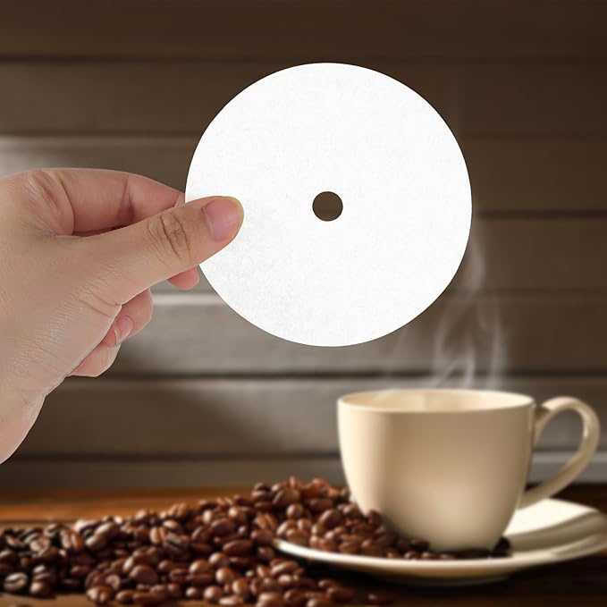 300 Count Percolator Coffee Filters, 3.75in Natural Unbleached Disposable Coffee Filter Disc Coffee Filters for Percolators Coffee Pot