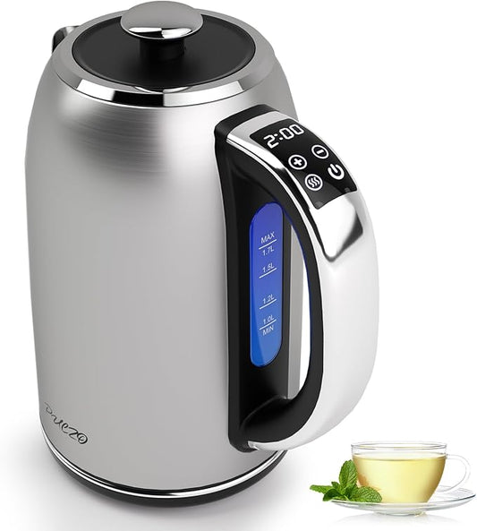 Electric Kettle Temperature Control,1.7L Electric Tea Kettle with 7 Temperature Settings,1500W Hot Water Boiler Heater, LED Display&Touch Control,Auto-Shutoff/Boil-Dry Protection