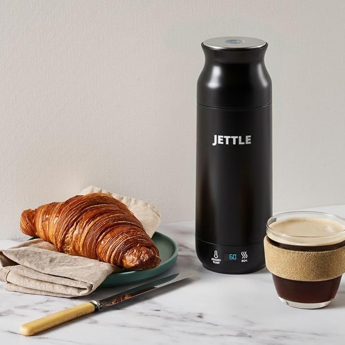 Electric Kettle - Travel Portable Heater for Coffee Tea Milk Soup - Stainless Steel Travel Water Boiler tea pot with Temperature Control - LED - Automatic Power Off - 450ml - Kitchen Appliance