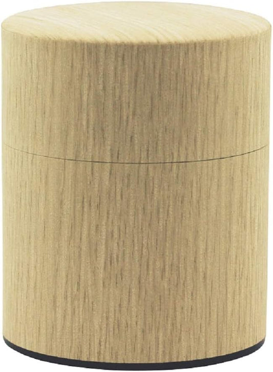 Natural Wood Tea Tin Canister : Oak/Wide 7oz (200g), Japan