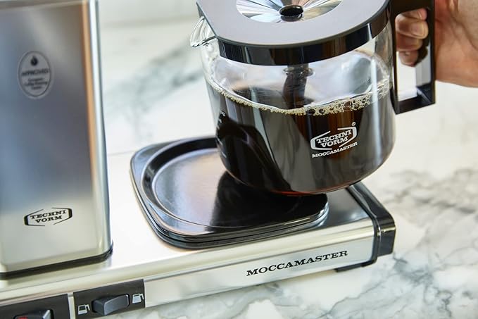 Technivorm Moccamaster 53941 KBGV Select 10-Cup Coffee Maker, Polished Silver, 40 ounce, 1.25l