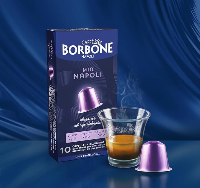 Caffè Borbone Mia Napoli Aluminum Capsules Compatible with Nespresso Original Machines, Medium Roast, 100 Count