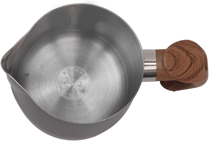 Milk Frothing Pitcher, 20/34oz Stainless Steel Steaming Pitchers Scale Coffee Milk Frother Cup Espresso Machine Accessories Barista Tools for Cappuccino Latte Art (20oz-Black)