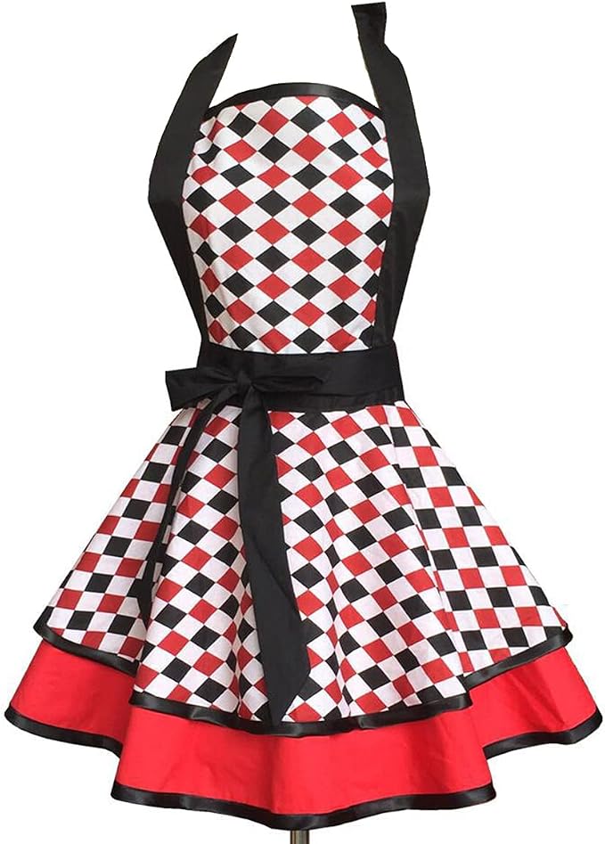 Hyzrz Lovely Handmade Cotton Retro Aprons for Women Girls Cake Kitchen Cook Apron for Mother's Gift (Multicolor) by Hyzrz
