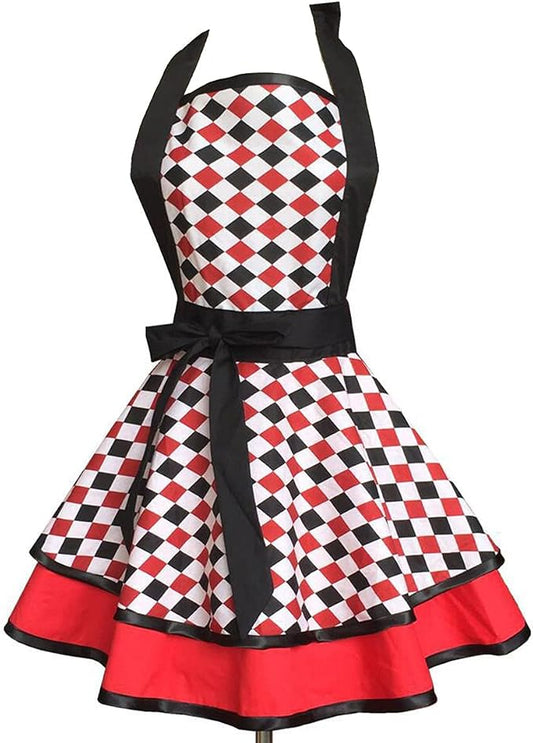 Hyzrz Lovely Handmade Cotton Retro Aprons for Women Girls Cake Kitchen Cook Apron for Mother's Gift (Multicolor) by Hyzrz