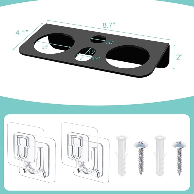 Beautyflier Wall-Mounted Holder for AeroPress Original Coffee Press, Durable Acrylic Stand Compatible with All-in-One French Press, Easy to Clean, Keep Coffee Press Set Organized (Holder Only)