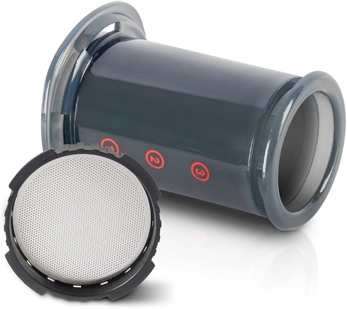 CAFEMASY Reusable Metal Coffee Filter with Replacement Filter Cap Set Compatible with Aeropress Original Go Coffee Espresso Maker