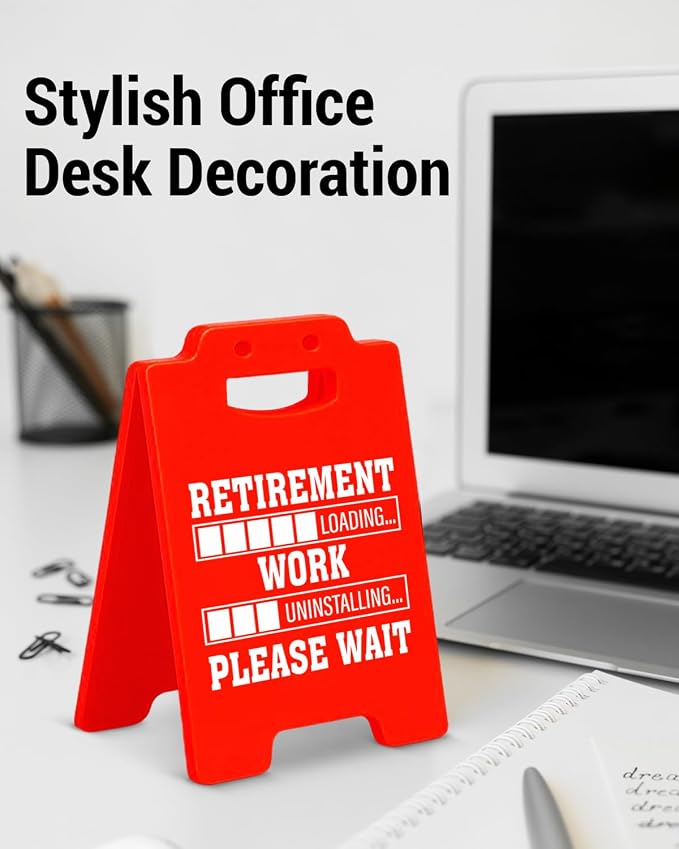 Funny Retirement Gifts for Women Men - Happy Retirement Home Office Desk Sign Cubicle Decor for Teacher Nurses Boss Coworker - Farewell Leaving Goodbye Gifts for Coworkers Friends - Image 3