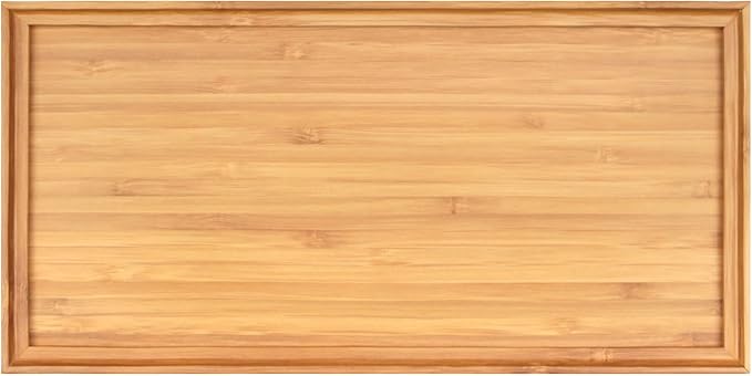 BambooMN Organic Bamboo Serving Tray, Vanity, Tea Serving, Appetizers, Snacks, Charcuterie Board, 11"x5.5"x0.6" - 1 Tray