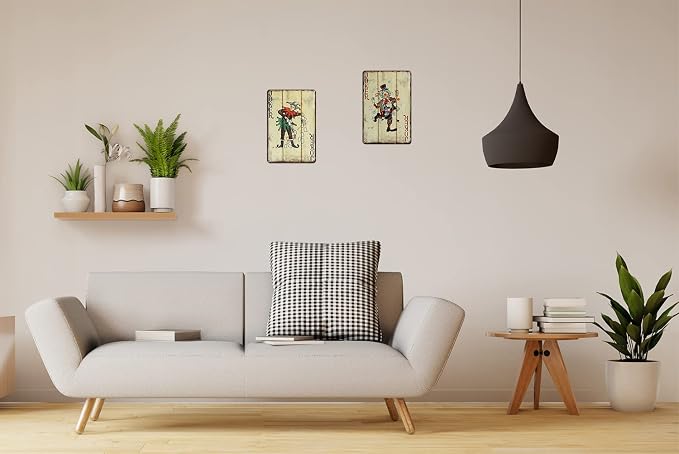 Vintage Poker Wall Decor Metal Sign Retro tin Sign Wall Decorative Signs for Man Cave Home Cafe Pub bar Shop 12x8 Inch Dianmond Queen - Image 6