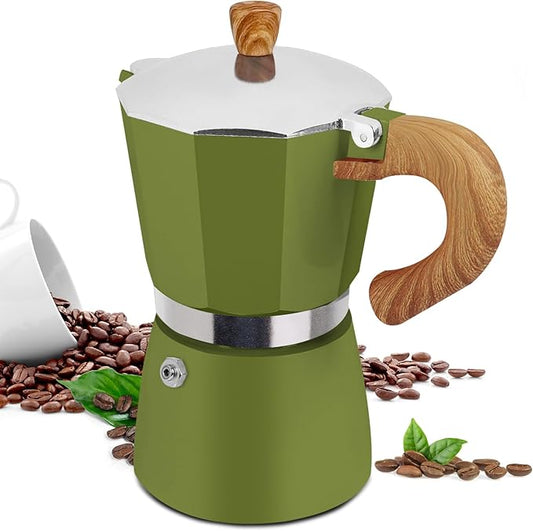 9 Cup Moka Pot Aluminum 450ml Italian Coffee Maker Stovetop Espresso CoffeeMakers Mocha Pot Percolator for Electric Ceramic Stove Classic Greca Cafe Makers Portable for Easy Brewing