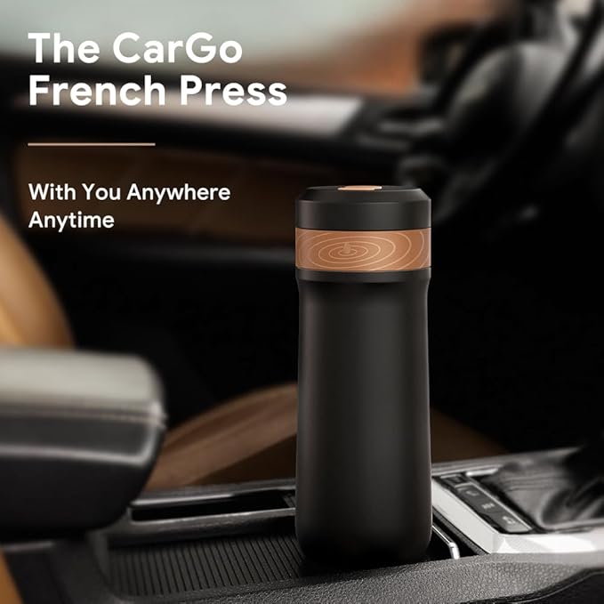 Portable French Press Stainless Steel Coffee Maker Travel French Press Insulated Bottle Cup - 320ml Portable Coffee Maker with Double Wall Insulation, Ideal for On - the - go Coffee Lovers
