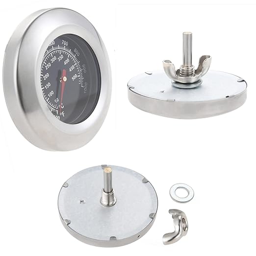 3'' Thermometer Grill Accessories Grill BBQ Lid Thermometer Barbecue Pit Smoker Grill Thermometer Grill Thermometer Smoker Temp Gauge 100°F - 1000°F (50°C - 500°C) Thread M10