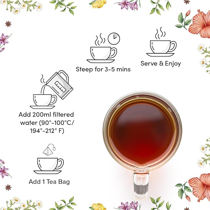 VAHDAM Assorted Tea Gift Set (6 Variety, 30 tea Bags) | Ecofriendly Tea Bags | Christmas Tea Gifts for Women & Men