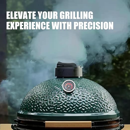 Upgrade Replacement Thermometer for Big Green Egg Grill Parts with 3.3" Large Dial, BGE Temperature Gauge for Big Green Egg Accessories 150-900°F-Waterproof and No-Fog Glass Lens