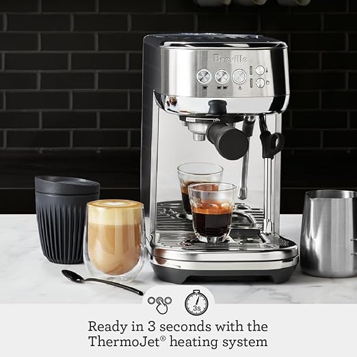 Breville Bambino Plus Espresso Machine BES500BTR, Black Truffle