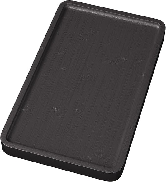 Bamboo Serving Tray,9.8x5.9 Inch Decorative Trays Platter for Coffee Table,Living Room,Bar,Party,Mini Charcuterie Boards Cheese Board,Home Decor（Black）