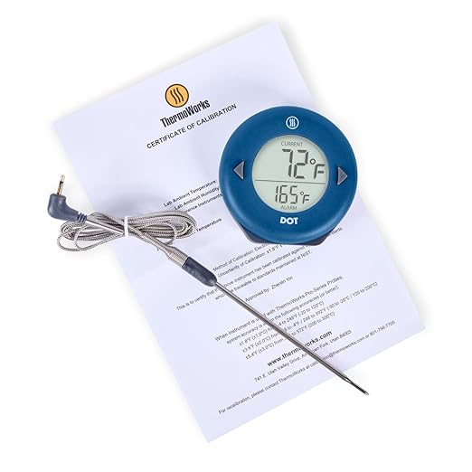 ThermoWorks DOT — Chefs’ Favorite Simple Alarm Thermometer - Nautical Blue
