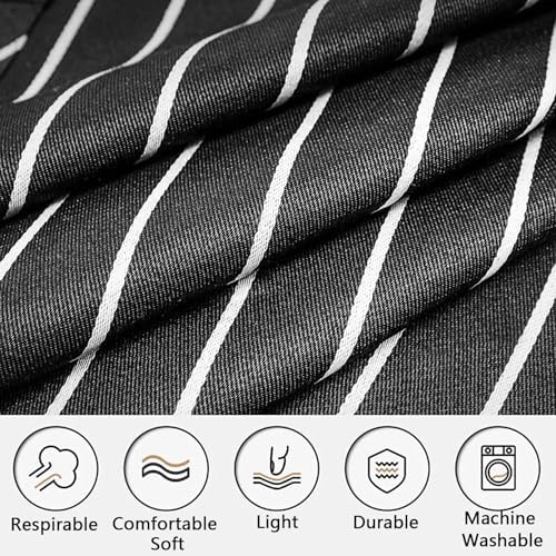 2Pack Adjustable Kitchen Apron for Women Men with 2 Pockets，Cotton-Polyester Blend Bib Aprons for Cooking,Baking - Image 3