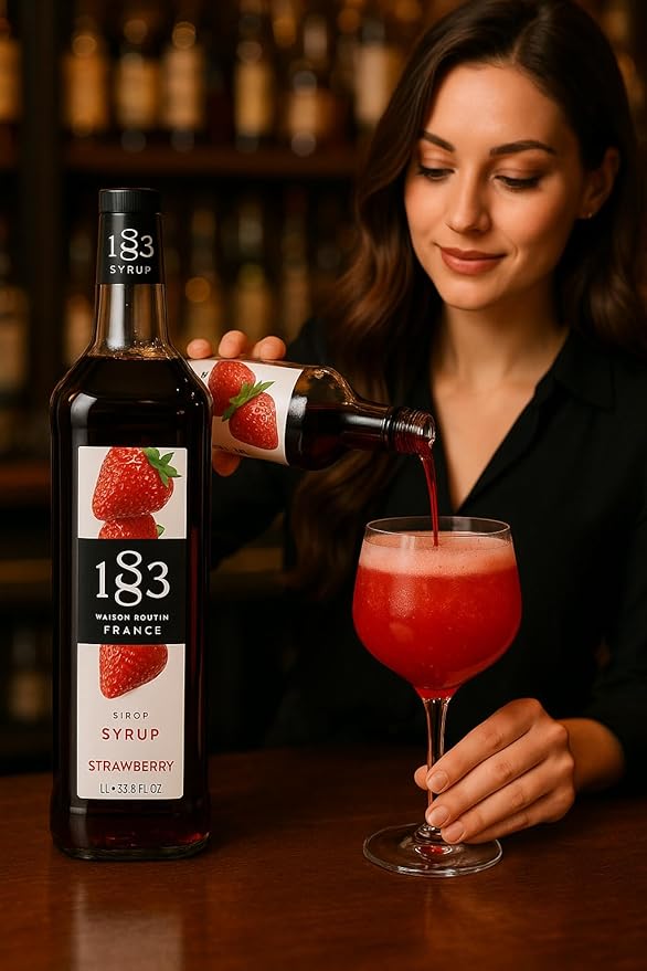 1883 MAISON ROUTIN FRANCE Strawberry Syrup - Ordering Only, 33.8 FZ