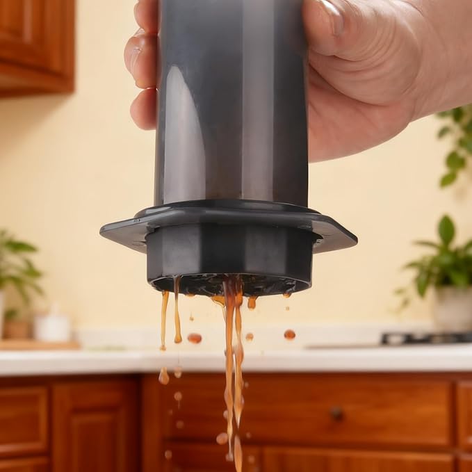 Stainless Steel Reusable Filter for AeroPress Coffee Maker(Superfine)，Premium Replacement Disc, 2-in-1 design, freeing you from changing filter screens or filter papers. (2, Black)