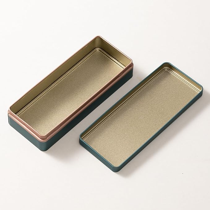 HAN SHENG 6 Pack Tea Storage Tins, Rectangular Coffee Beans Canisters - Airtight Food Storage Containers for Tea, Coffee, Candy, Chocolate, Spices (Multicolor)