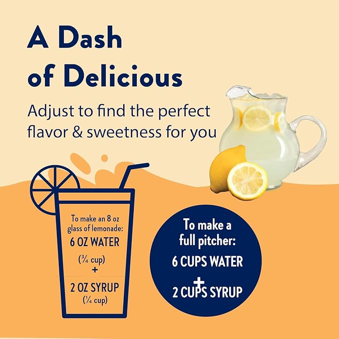 Jordan's Skinny Mixes Sugar Free Syrup, Lemonade Flavor, Fruit Flavored Water Enhancer, Drink Mix for Iced Tea, Lemonade, Drinks, Low Calorie Water Flavoring, Dairy & Gluten Free, Kosher, 25.4 Fl Oz, 2 Pack - Image 7